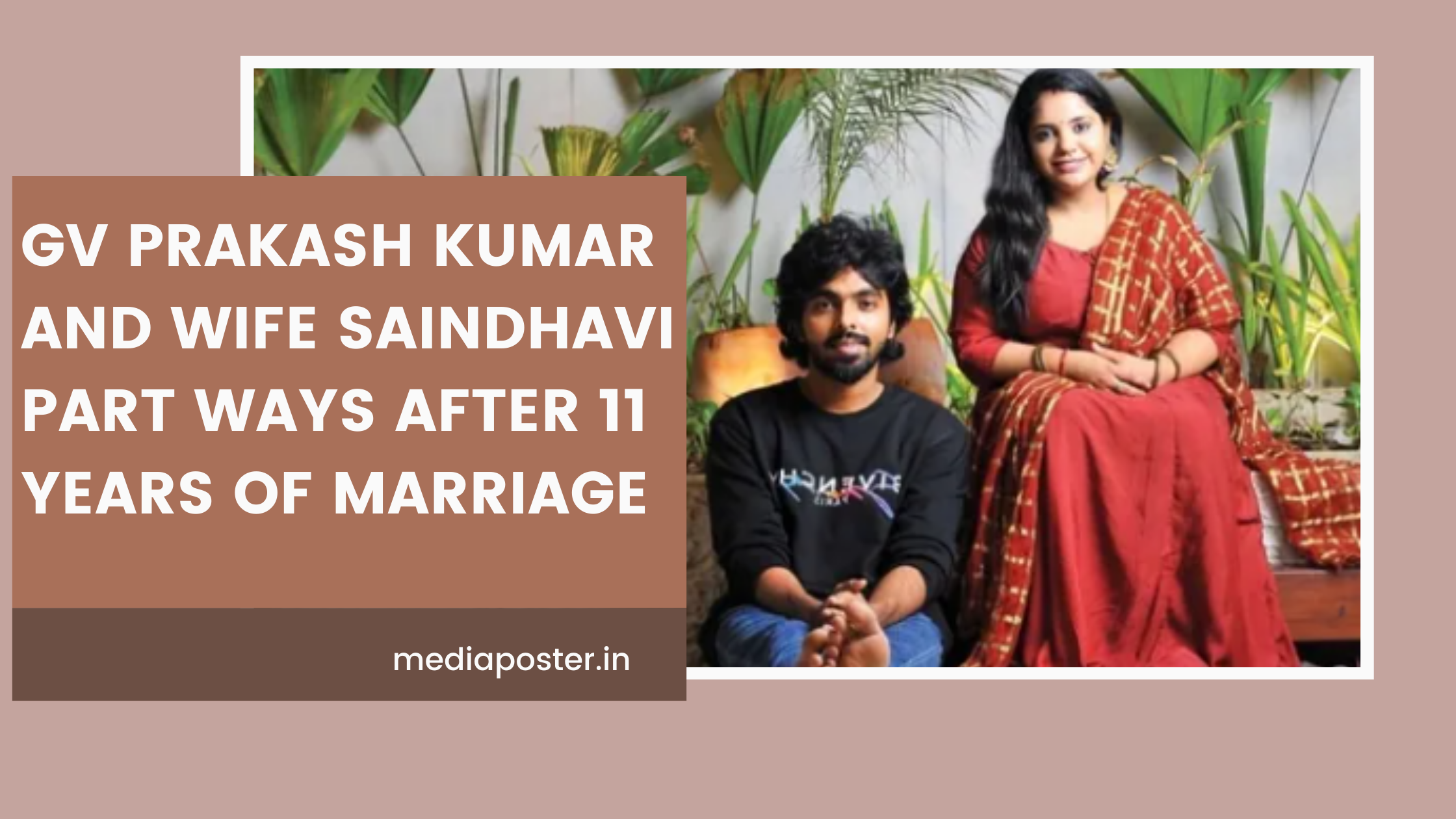 GV Prakash Kumar and wife Saindhavi part ways after 11 years of marriage